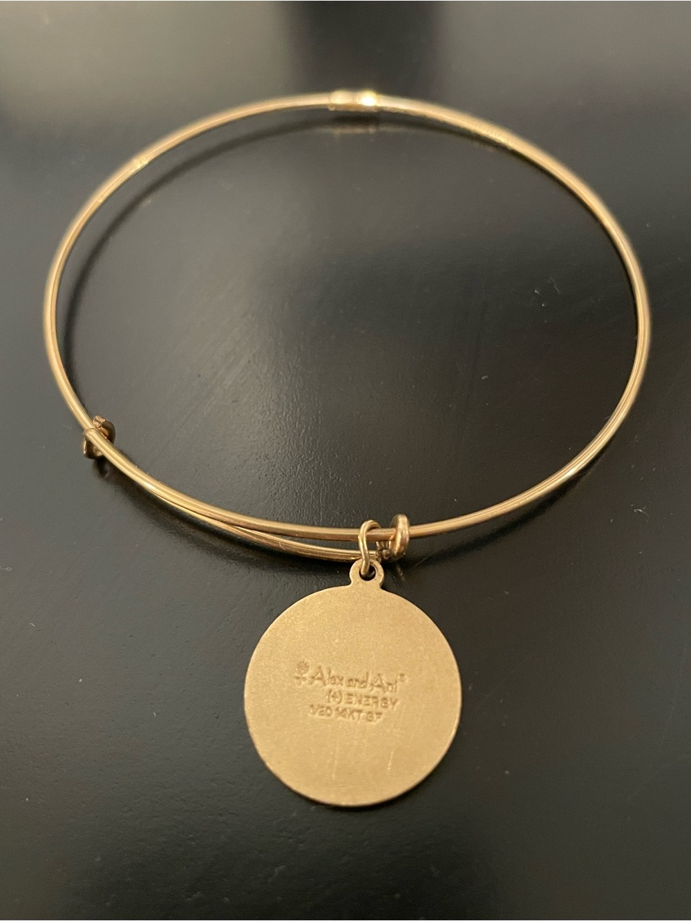 Alex and Ani gold plated bracelet with a letter O - Picture 3 of 5